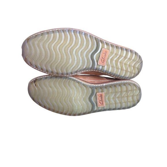 Clarks Mens Shoe Size 12 Grafted Sail Durable Boat Tan Leather Loafers Laces EUC - Picture 9 of 9